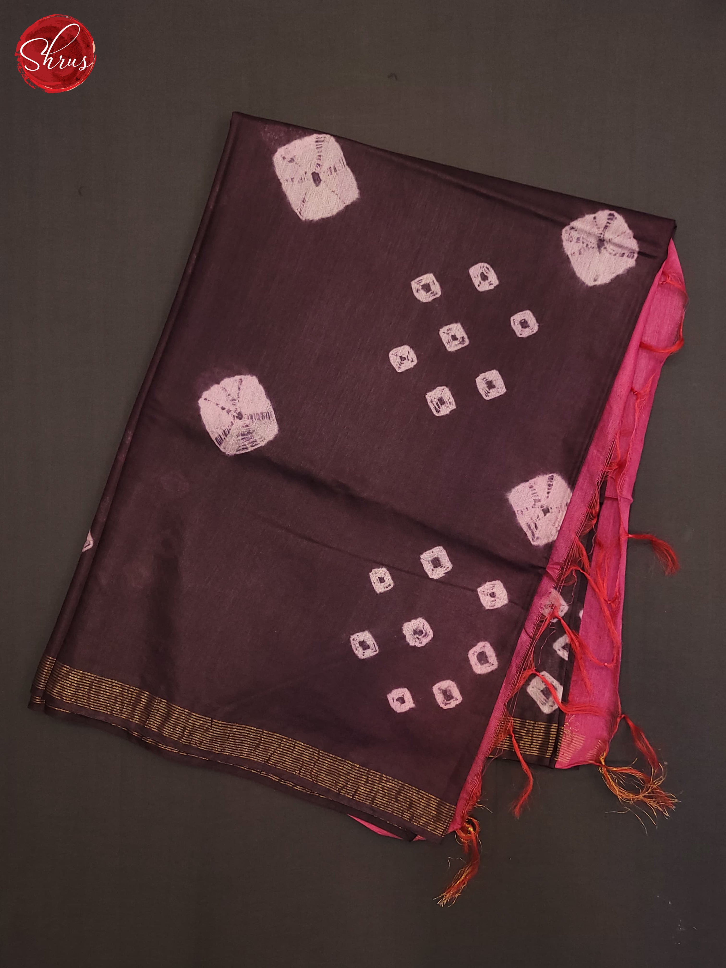 Purple & Pink- Shibori Saree - Shop on ShrusEternity.com