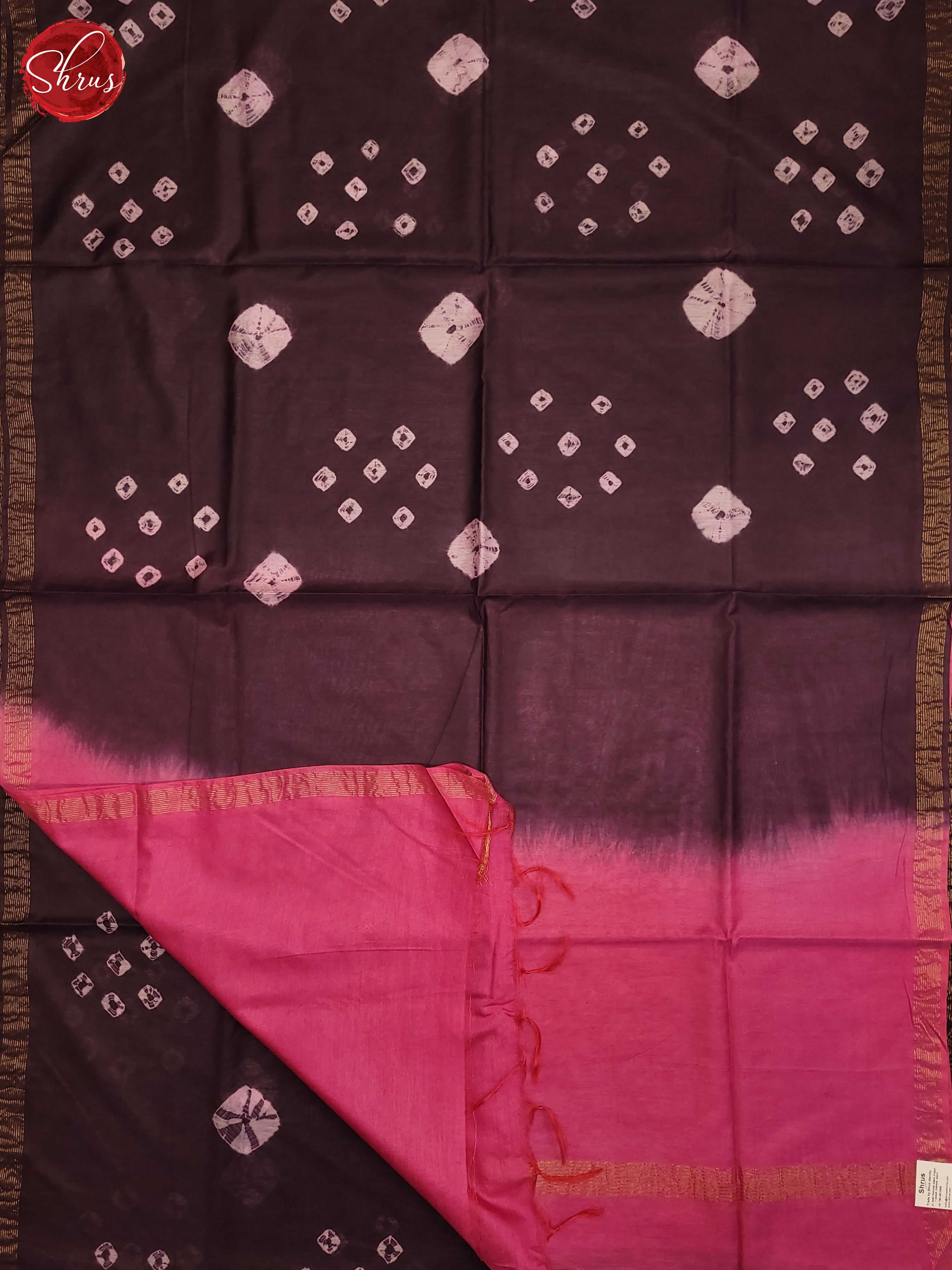 Purple & Pink- Shibori Saree - Shop on ShrusEternity.com