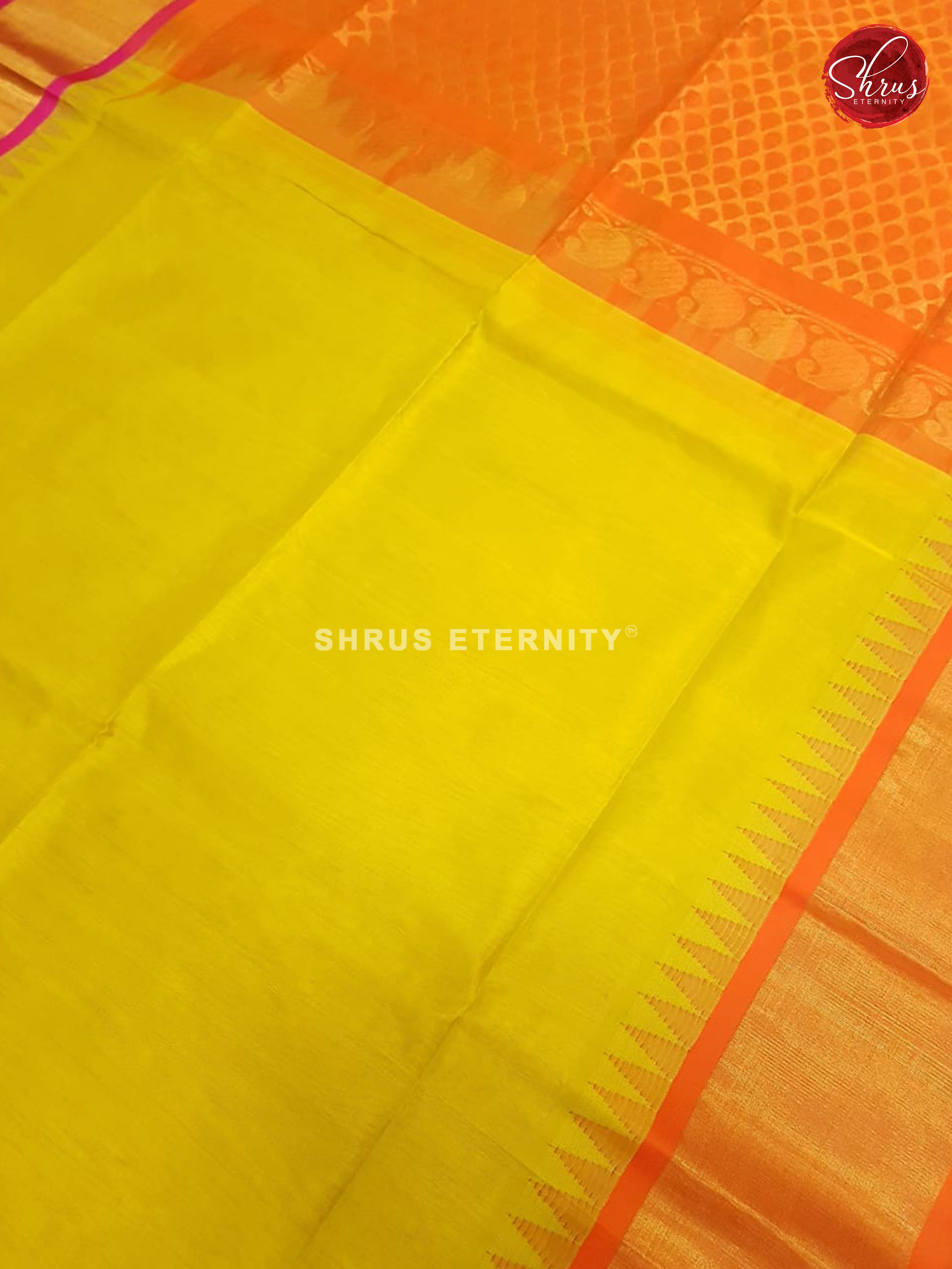 Lime Green & Orange  - Silk Cotton - Shop on ShrusEternity.com