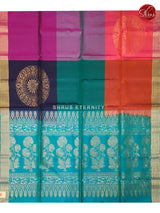 Multicolor &  Teal  - Soft Silk - Shop on ShrusEternity.com