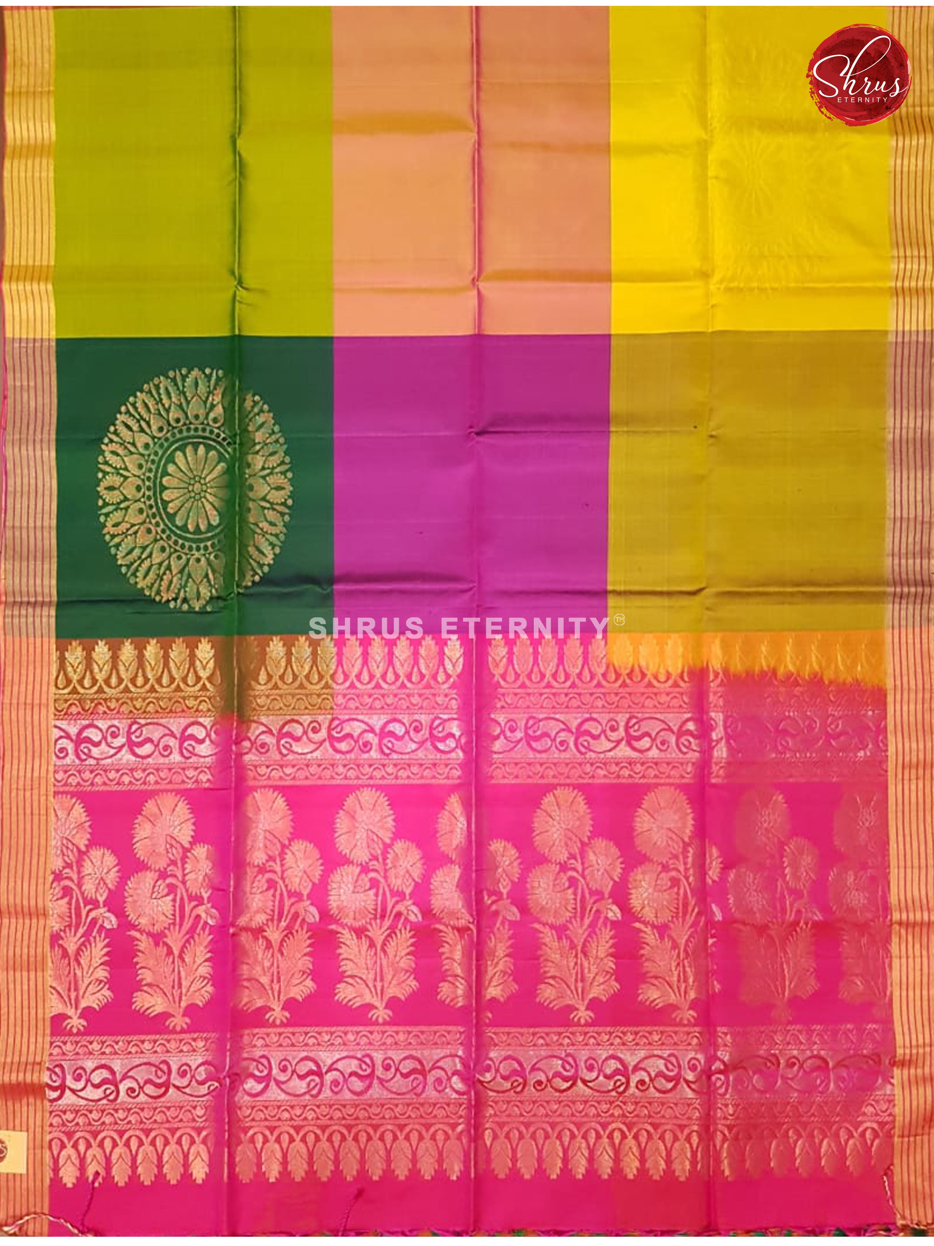 Multicolor &  Pink  - Soft Silk - Shop on ShrusEternity.com
