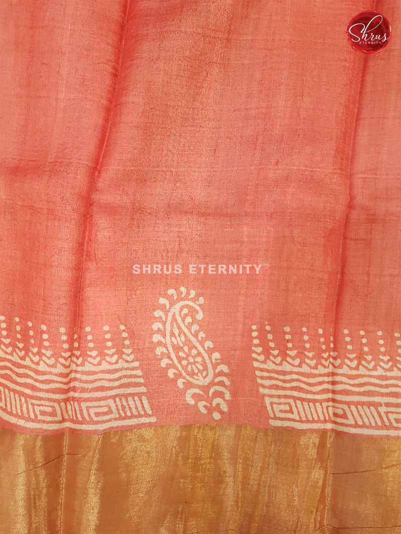 Rose pink(Single Tone)  - Tussar Silk - Shop on ShrusEternity.com