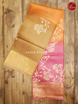 Orange & Pink  - Tussar Silk - Shop on ShrusEternity.com