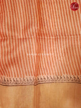 Peach (Single tone) - Tussar Silk - Shop on ShrusEternity.com