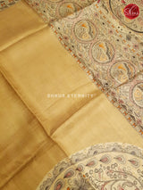 Sandal & Maroon - Murshidabad Silk - Shop on ShrusEternity.com