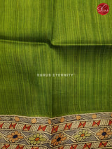 Light Green & Cream  - Murshidabad Silk - Shop on ShrusEternity.com