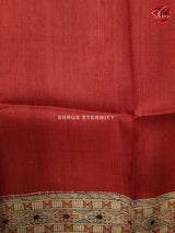 Sandal & Maroon  - Murshidabad Silk - Shop on ShrusEternity.com