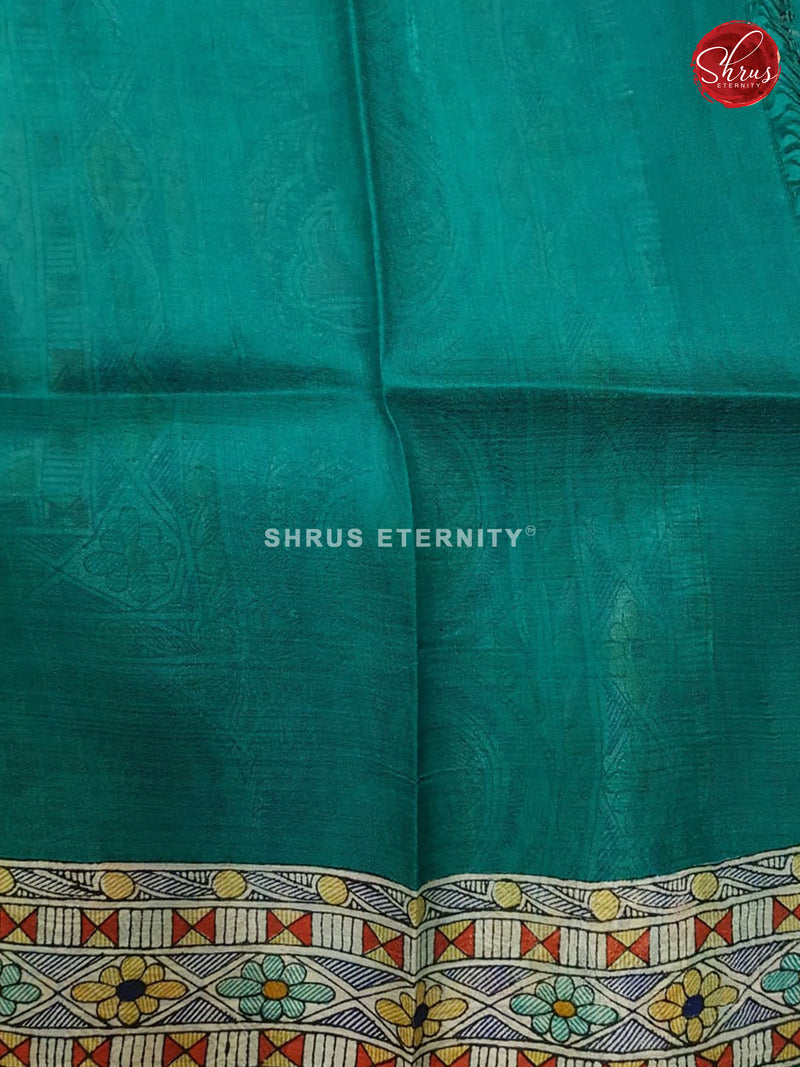 Green & Cream  - Murshidabad Silk - Shop on ShrusEternity.com