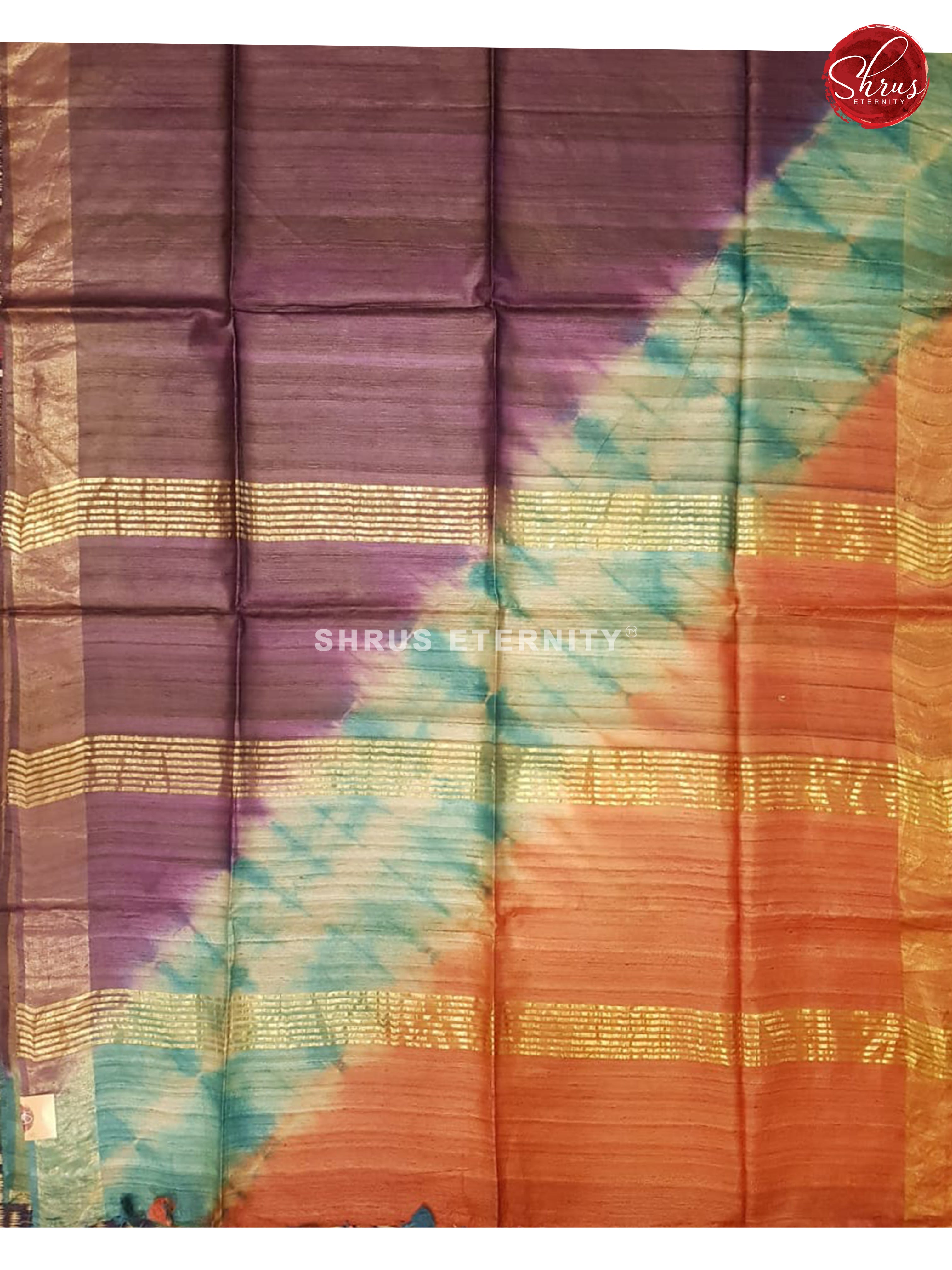 Purple & Orange - Tussar - Shop on ShrusEternity.com