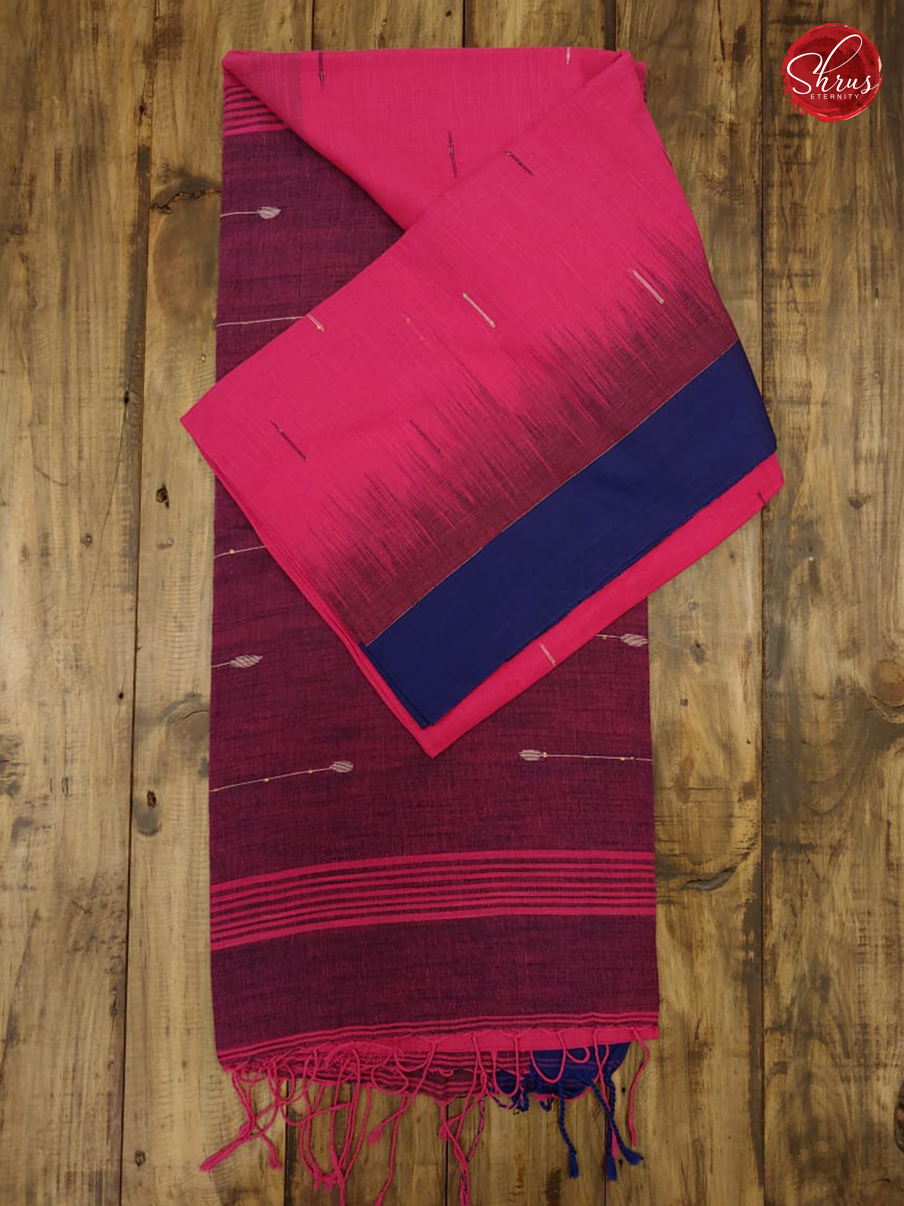 Majenta Pink & Blue - Bengal Cotton Silk - Shop on ShrusEternity.com