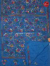 Blue (Single Tone) - Semi Kantha - Shop on ShrusEternity.com