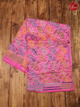 Shocking Pink(Single Tone) - Semi Kantha - Shop on ShrusEternity.com