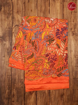 Orange(Single Tone) - Semi Kantha - Shop on ShrusEternity.com