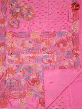 Baby Pink(Single Tone)-  Semi Kantha - Shop on ShrusEternity.com