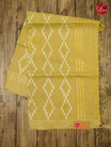Pastel Yellow (Single Tone) - Semi Tussar - Shop on ShrusEternity.com