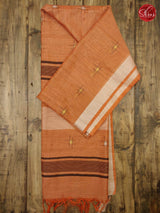 Brick Orange(Single tone) - Semi Tussar - Shop on ShrusEternity.com