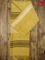 Yellow(Single Tone) - Semi Tussar - Shop on ShrusEternity.com