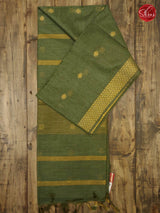 Army Green(Single tone) - Semi Tussar - Shop on ShrusEternity.com