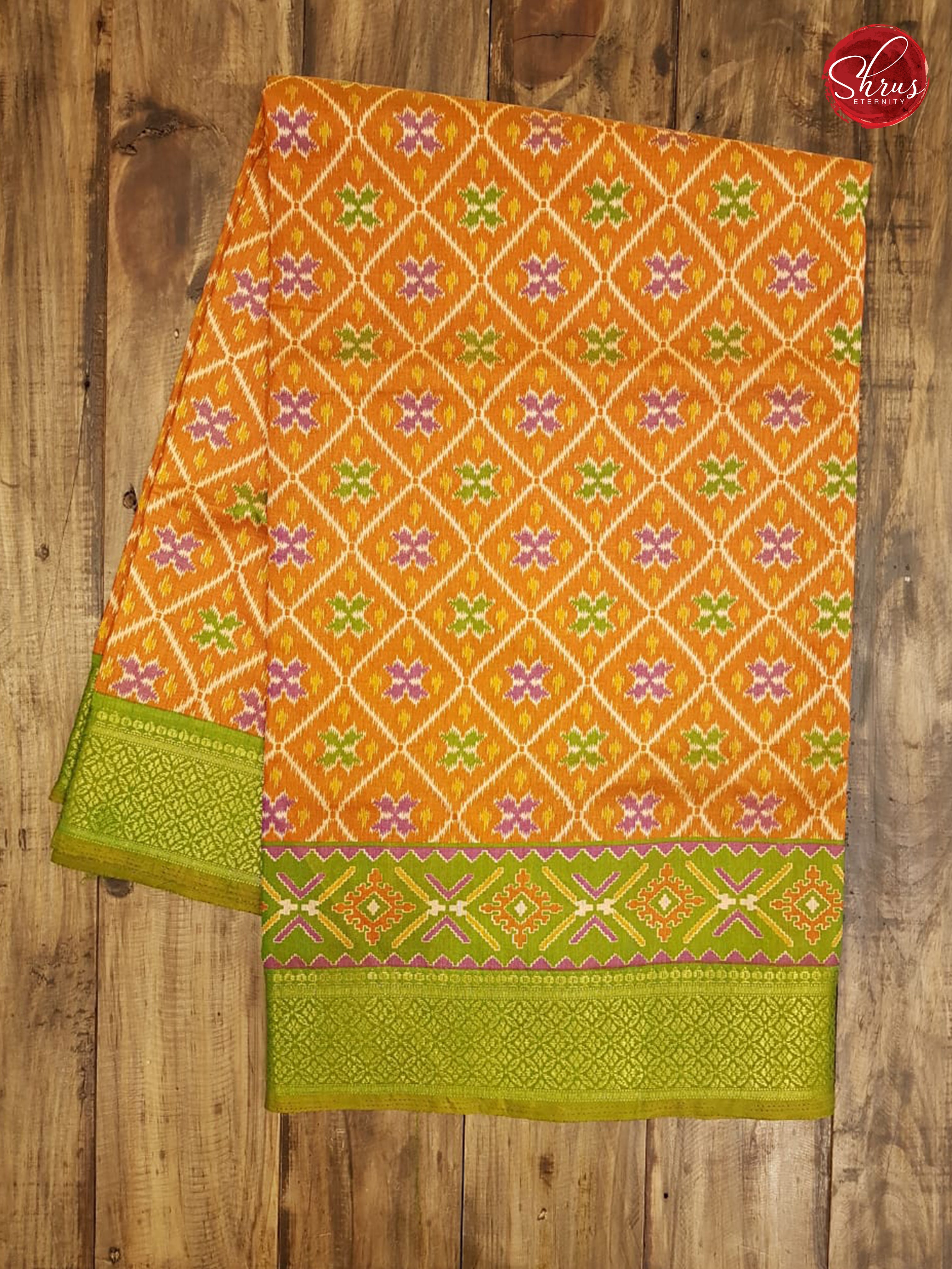 Orange & Green - Semi Patola - Shop on ShrusEternity.com
