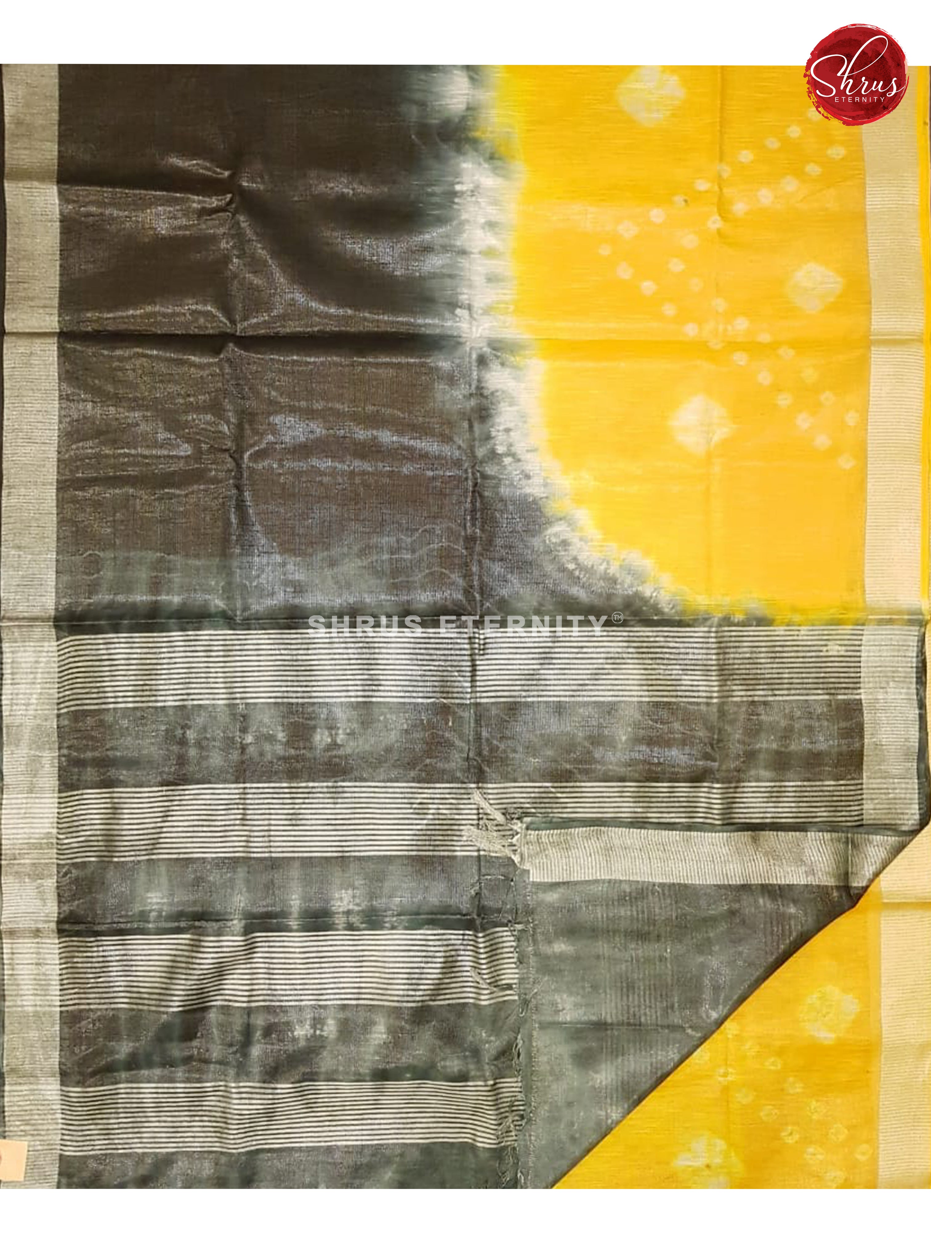 Yellow & Grey - Tissue Shibori - Shop on ShrusEternity.com