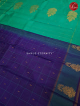 Blue & Sea Green - Kanchipuram  Silk - Shop on ShrusEternity.com