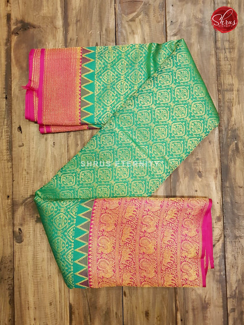 Green & Pink  - Kanchipuram Silk - Shop on ShrusEternity.com