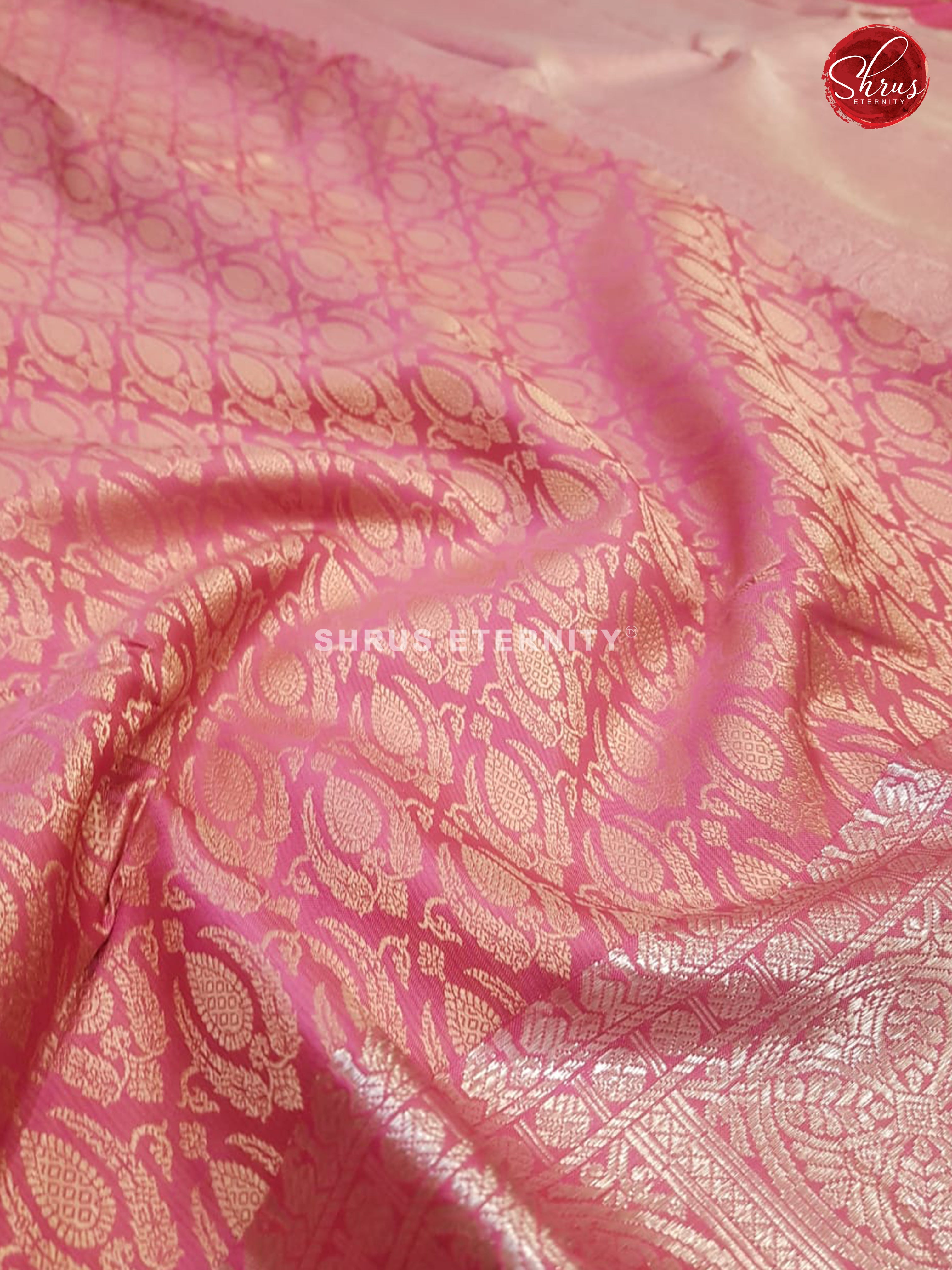 Pink & yellow- Kanchipuram Silk - Shop on ShrusEternity.com