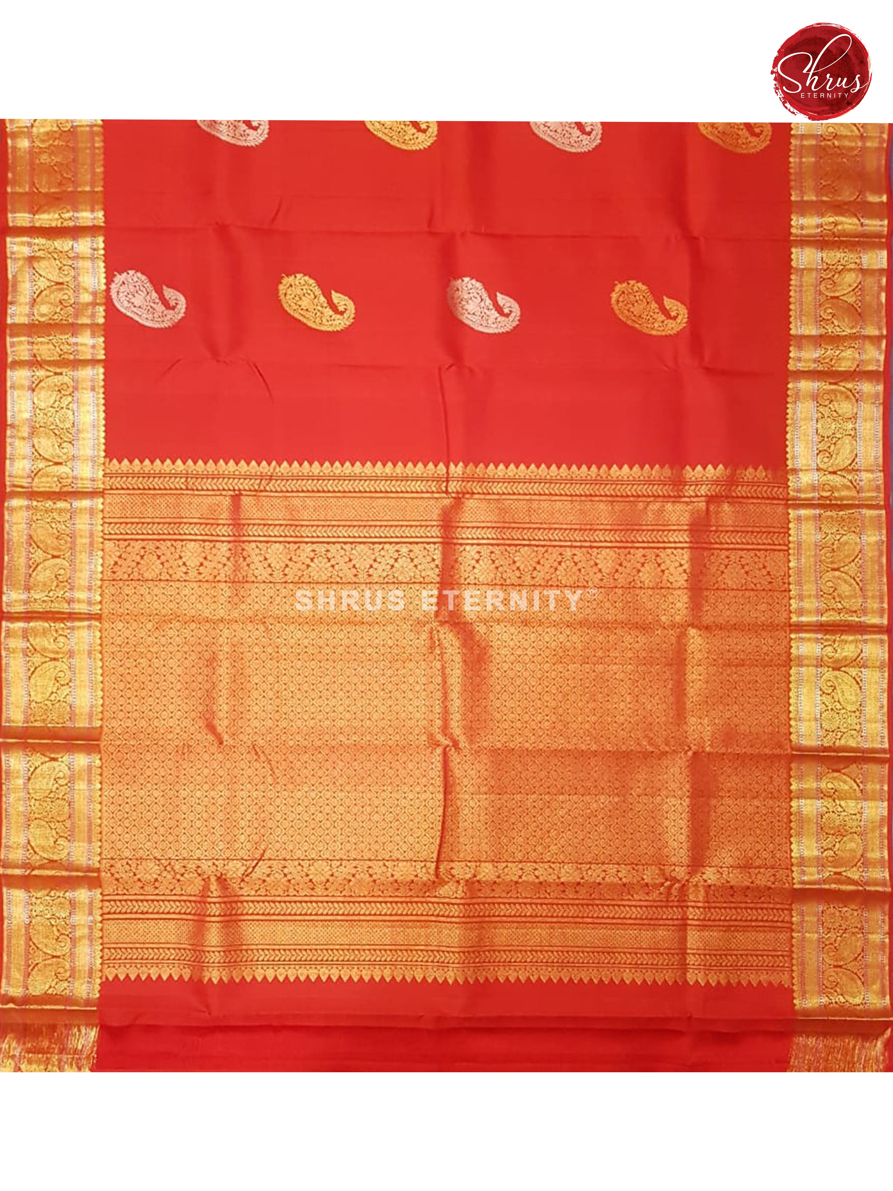 Red (Single Tone) - Kanchipuram Silk - Shop on ShrusEternity.com