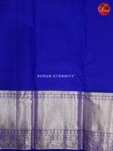 Dark Peach & Blue- Kanchipuram Silks - Shop on ShrusEternity.com