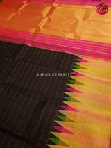 Black &  Pink  - Kanchipuram Silk - Shop on ShrusEternity.com