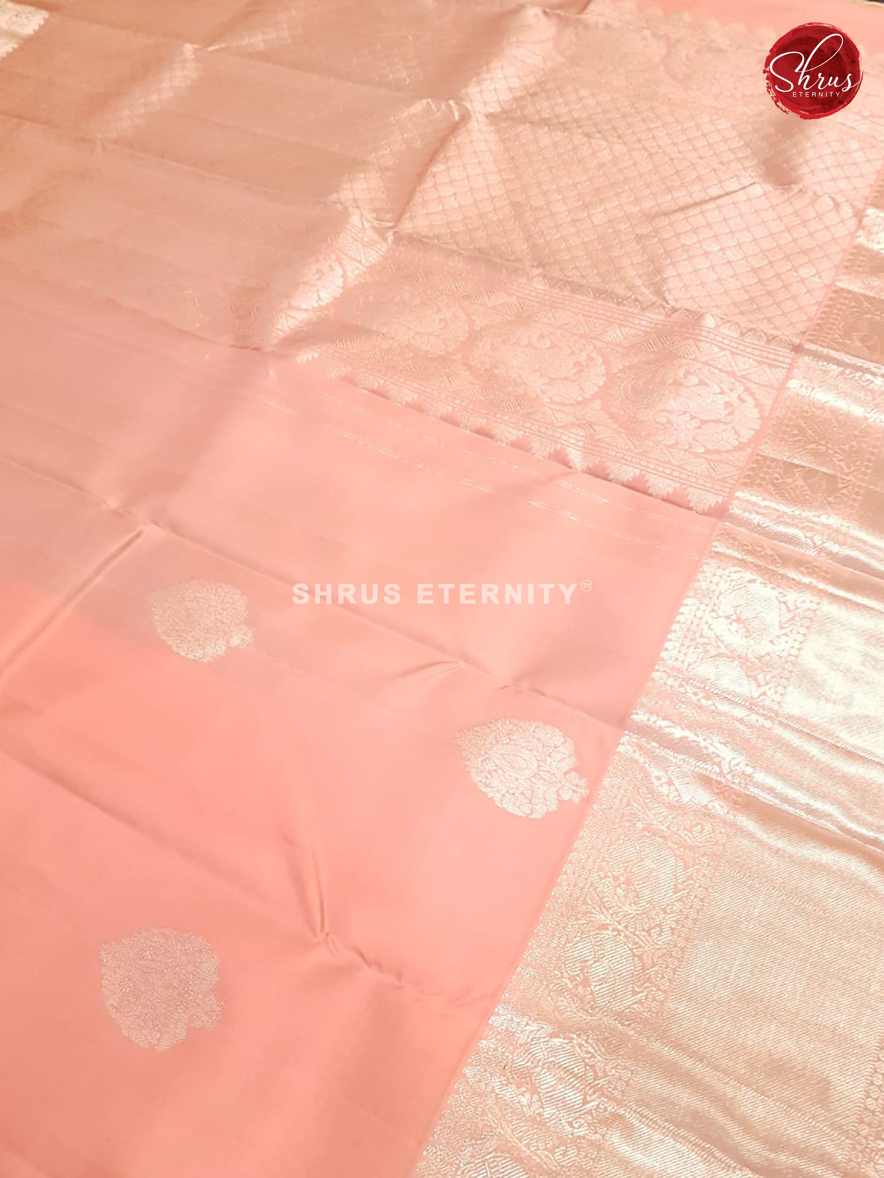 Pink & Sea Blue  - Kanchipuram Silk - Shop on ShrusEternity.com
