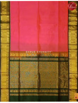 Pink & Dark Green - Silk Cotton - Shop on ShrusEternity.com
