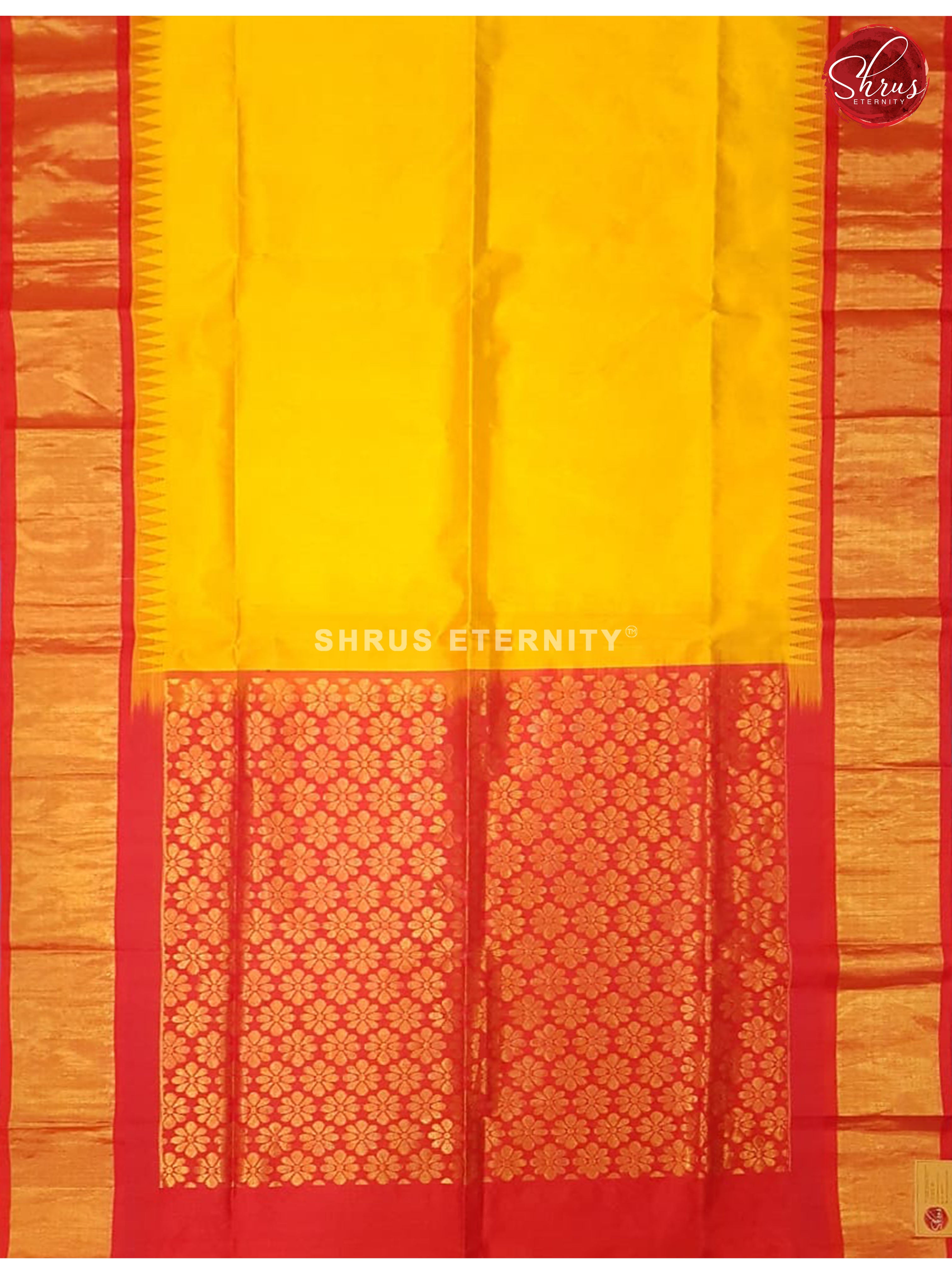 Yellow & Red  - Silk Cotton - Shop on ShrusEternity.com