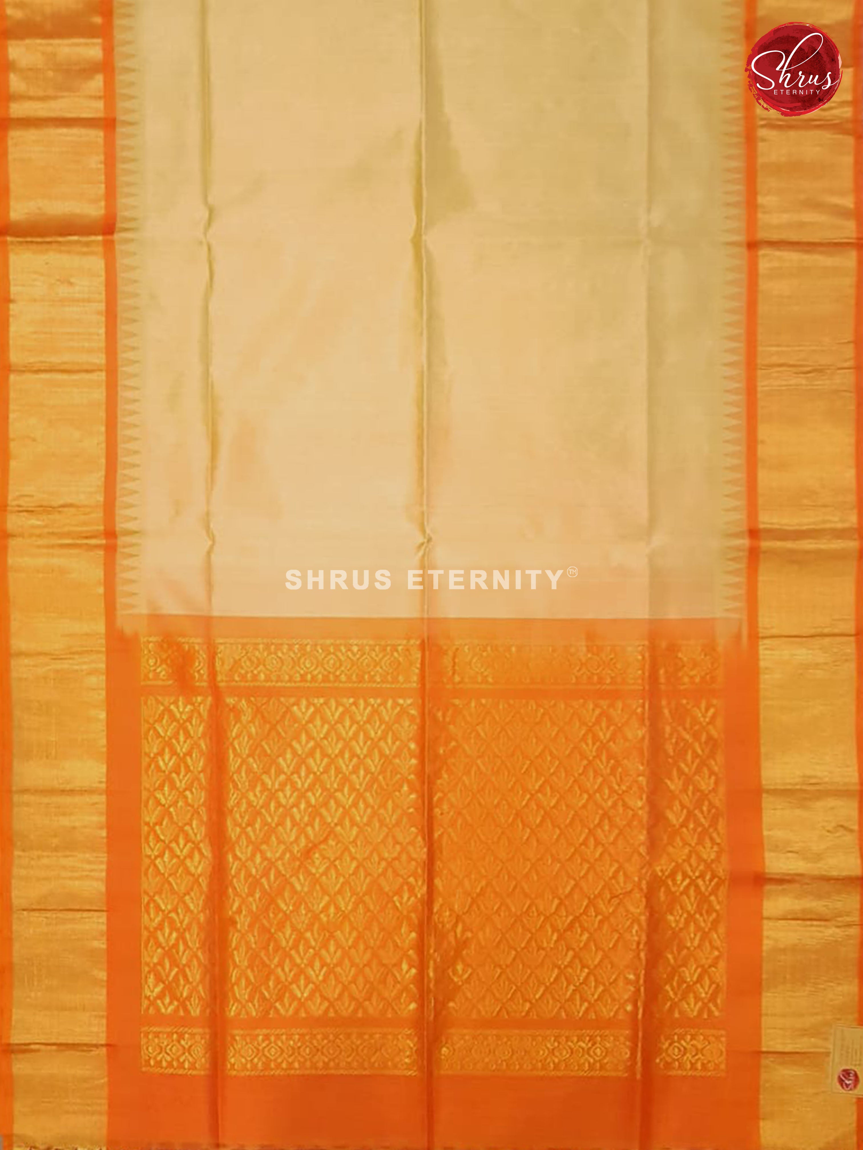 Beige & Orange - Silk Cotton - Shop on ShrusEternity.com