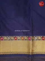 Blue (Single Tone) - Semi Banarasi - Shop on ShrusEternity.com
