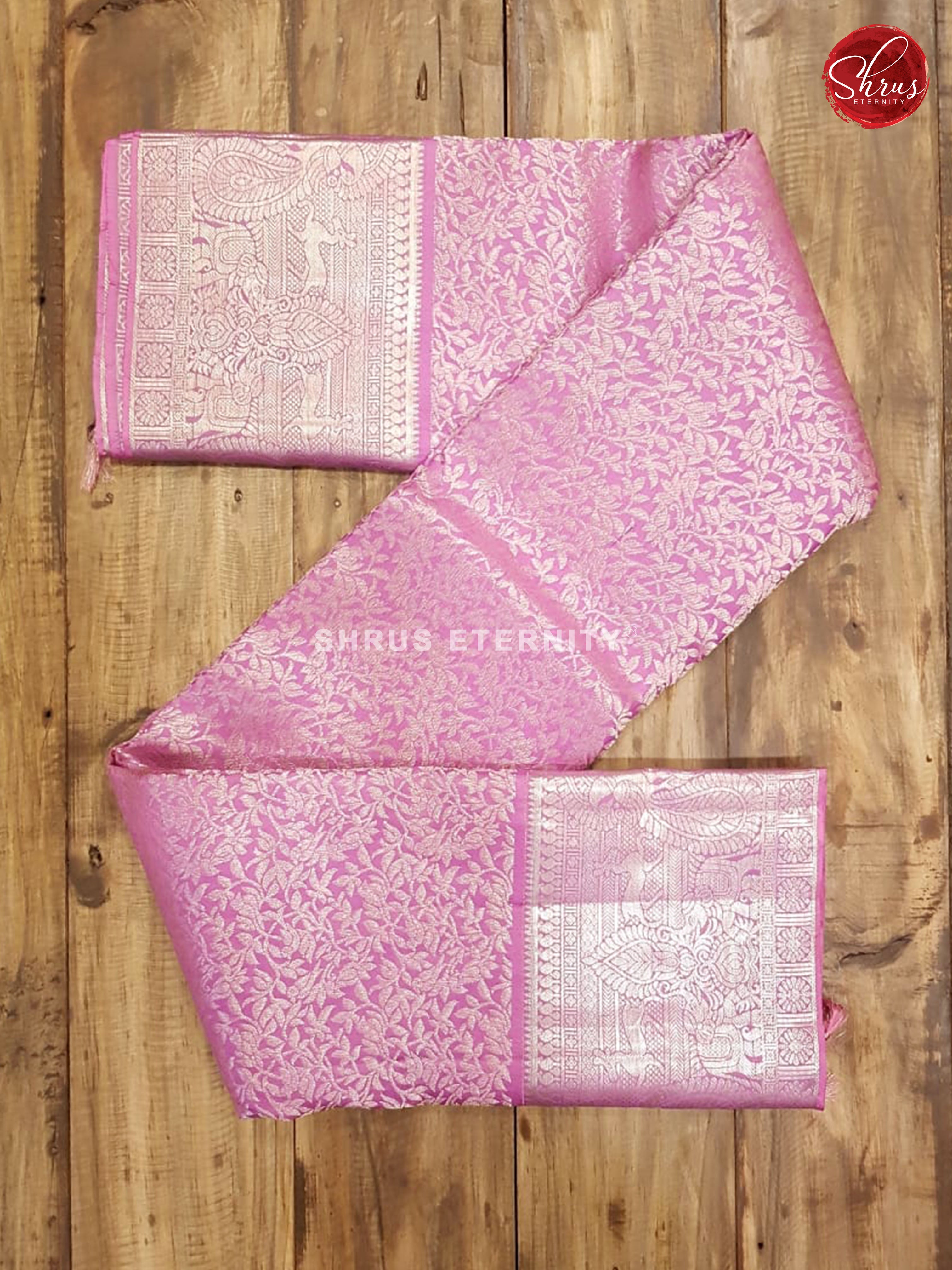 Baby Pink & Light Green - Kanchipuram Silk - Shop on ShrusEternity.com