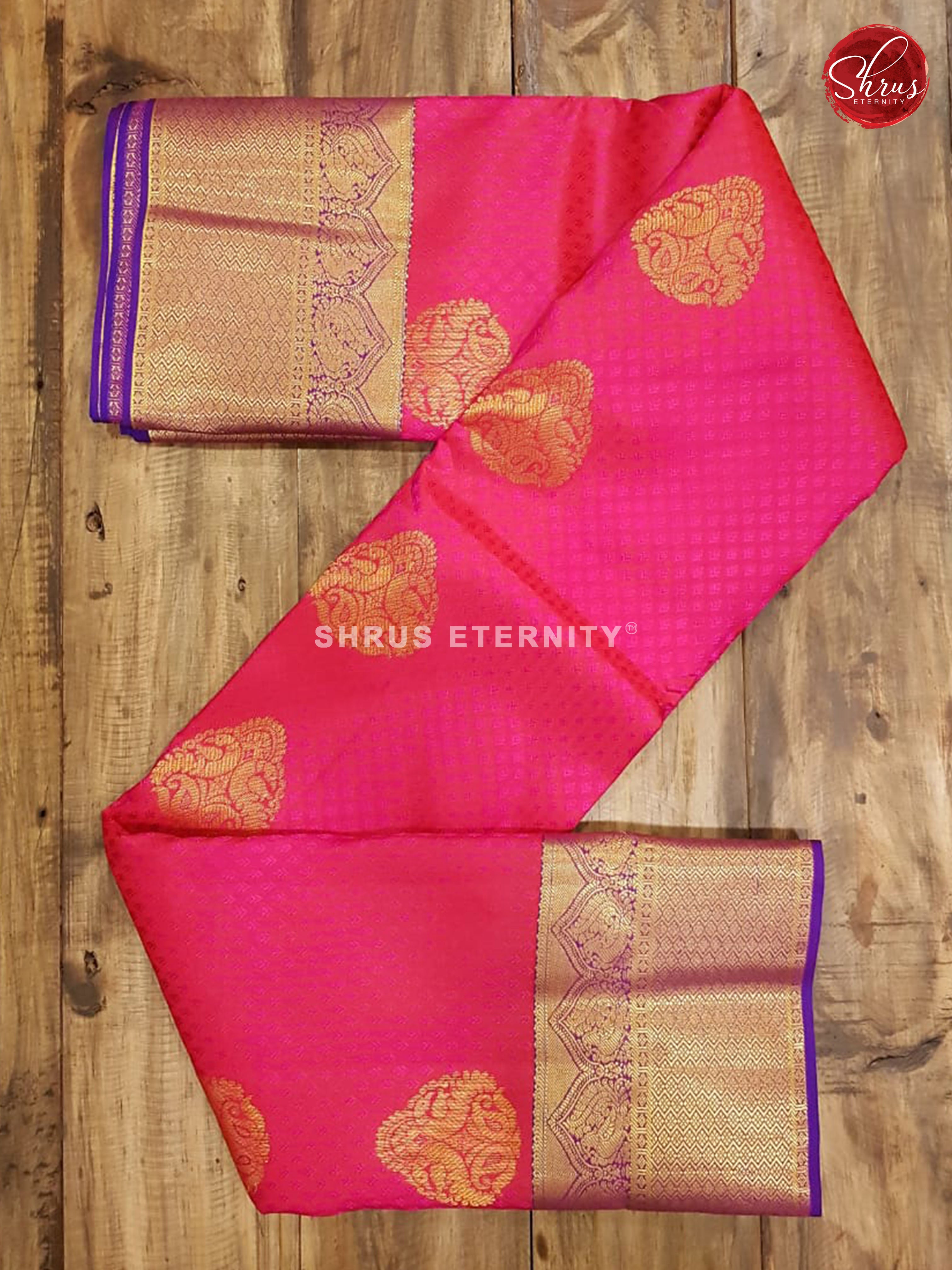 Pink & Blue  - Kanchipuram Silk - Shop on ShrusEternity.com