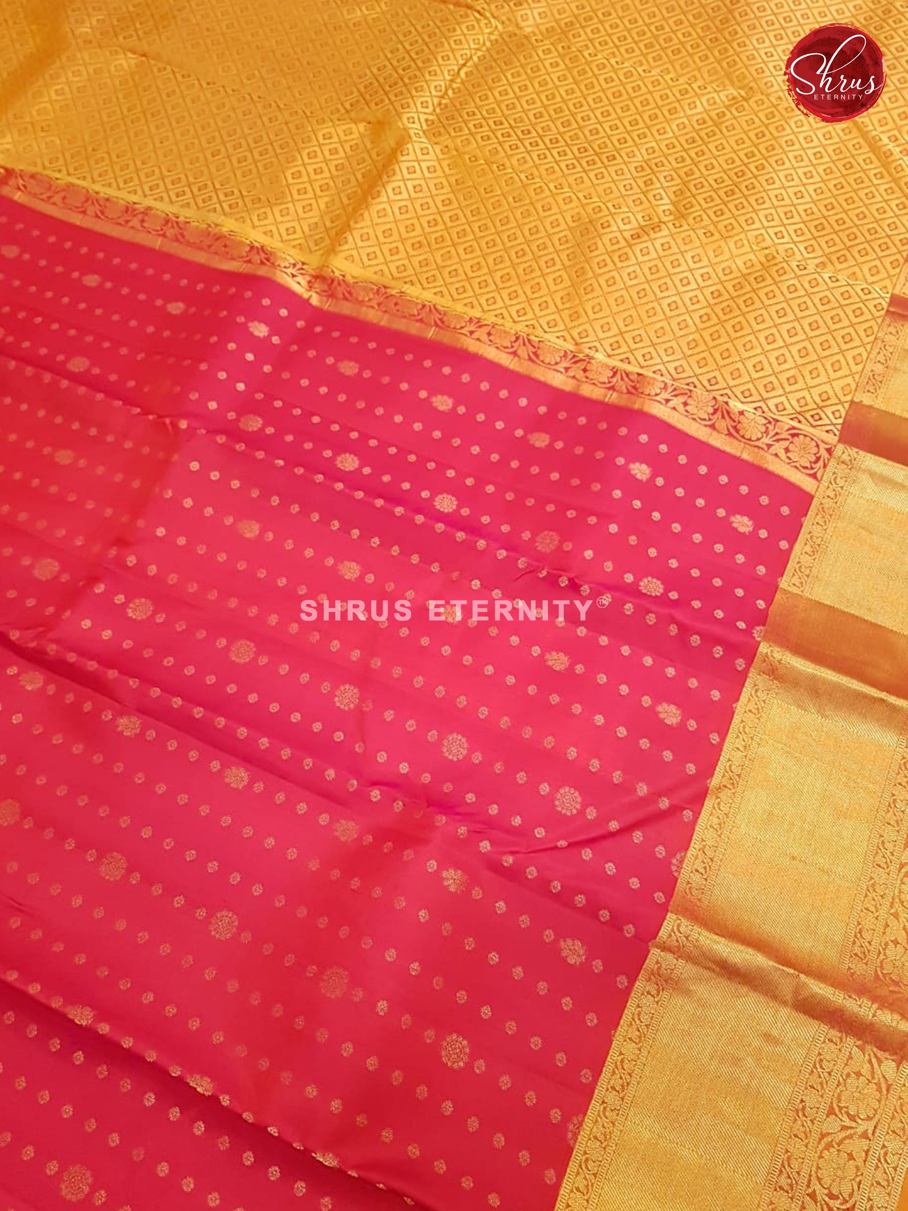 Rani Pink & Orange - Kanchipuram Silk - Shop on ShrusEternity.com