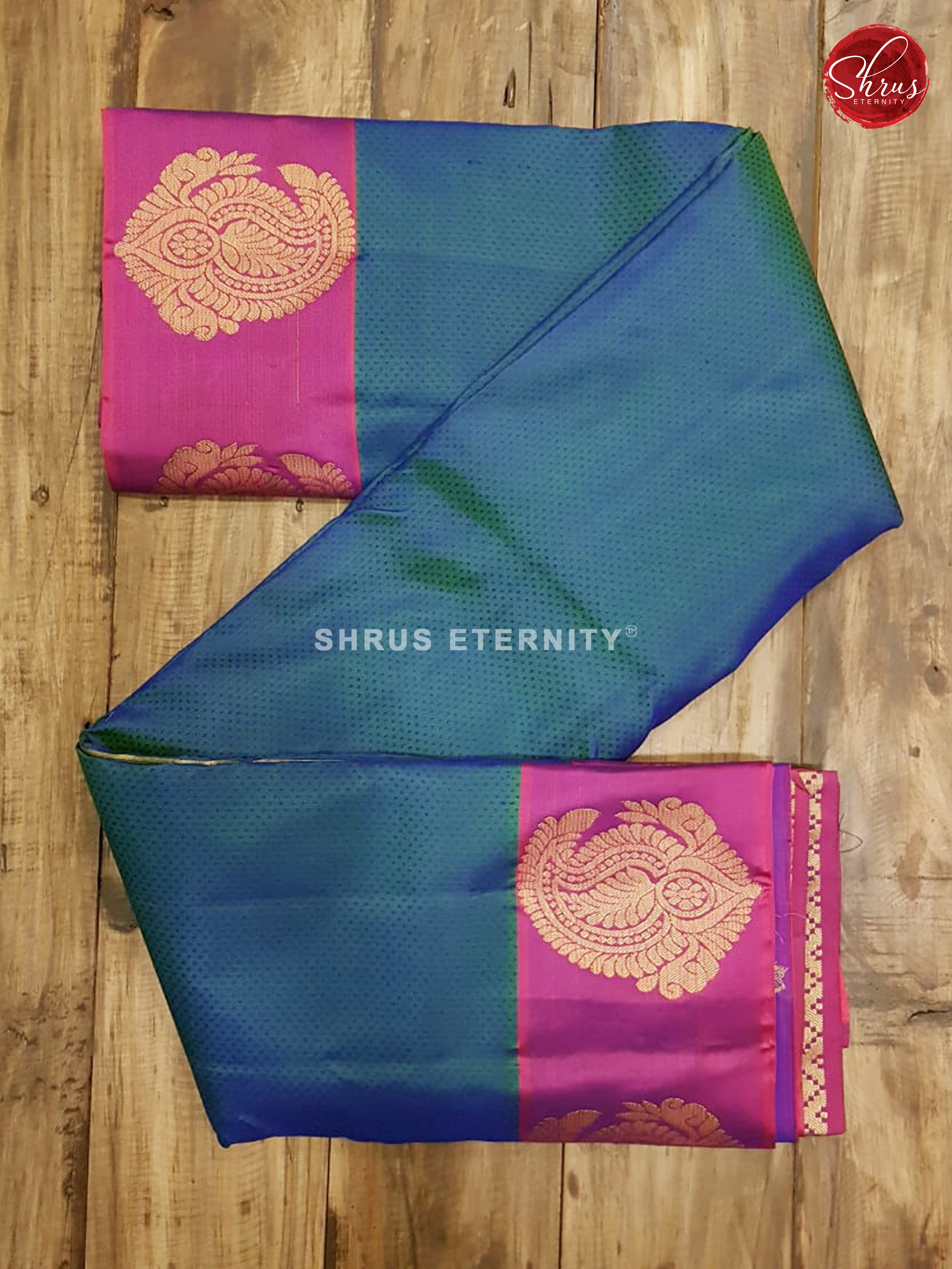 Peacock Blue & Magenta - Kanchipuram Silks - Shop on ShrusEternity.com
