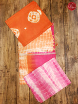 Orange & Pink - Shibori  Salwar Suit - Shop on ShrusEternity.com