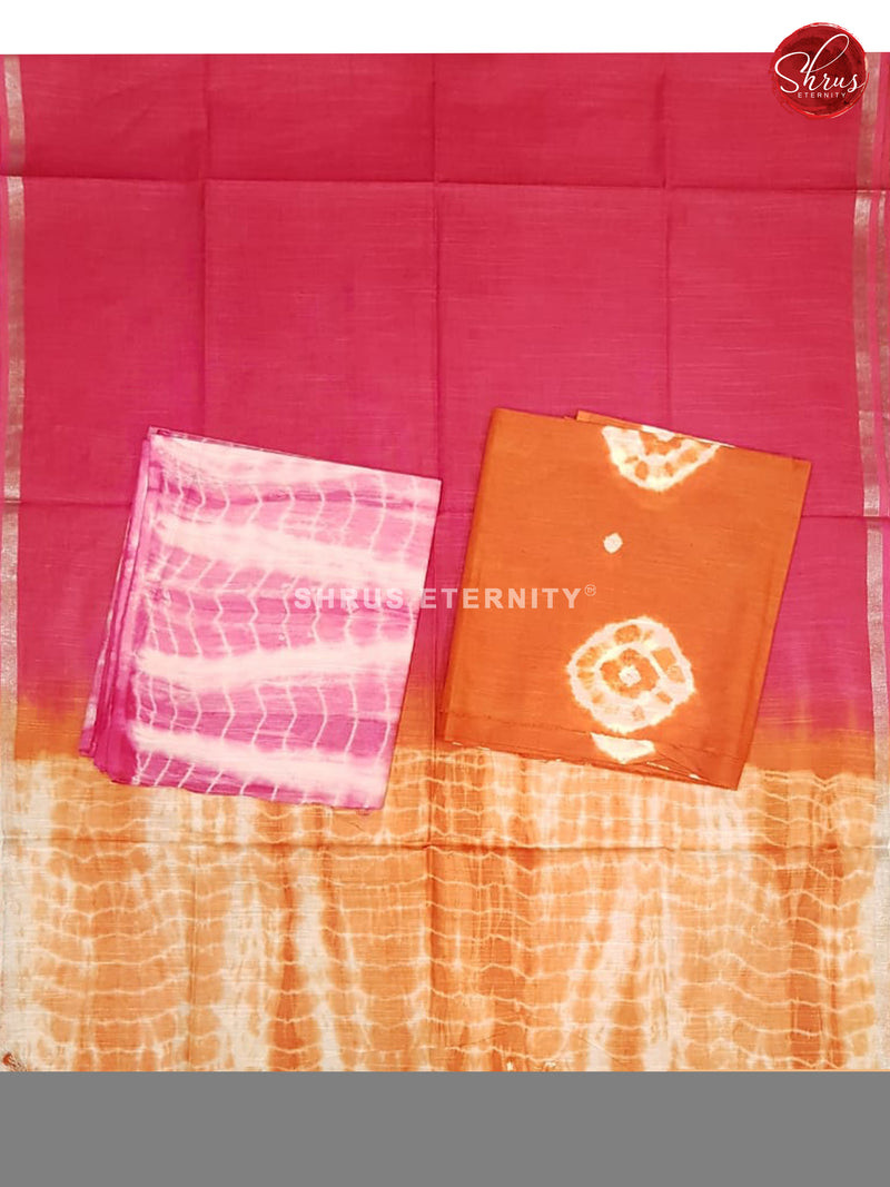 Orange & Pink - Shibori  Salwar Suit - Shop on ShrusEternity.com
