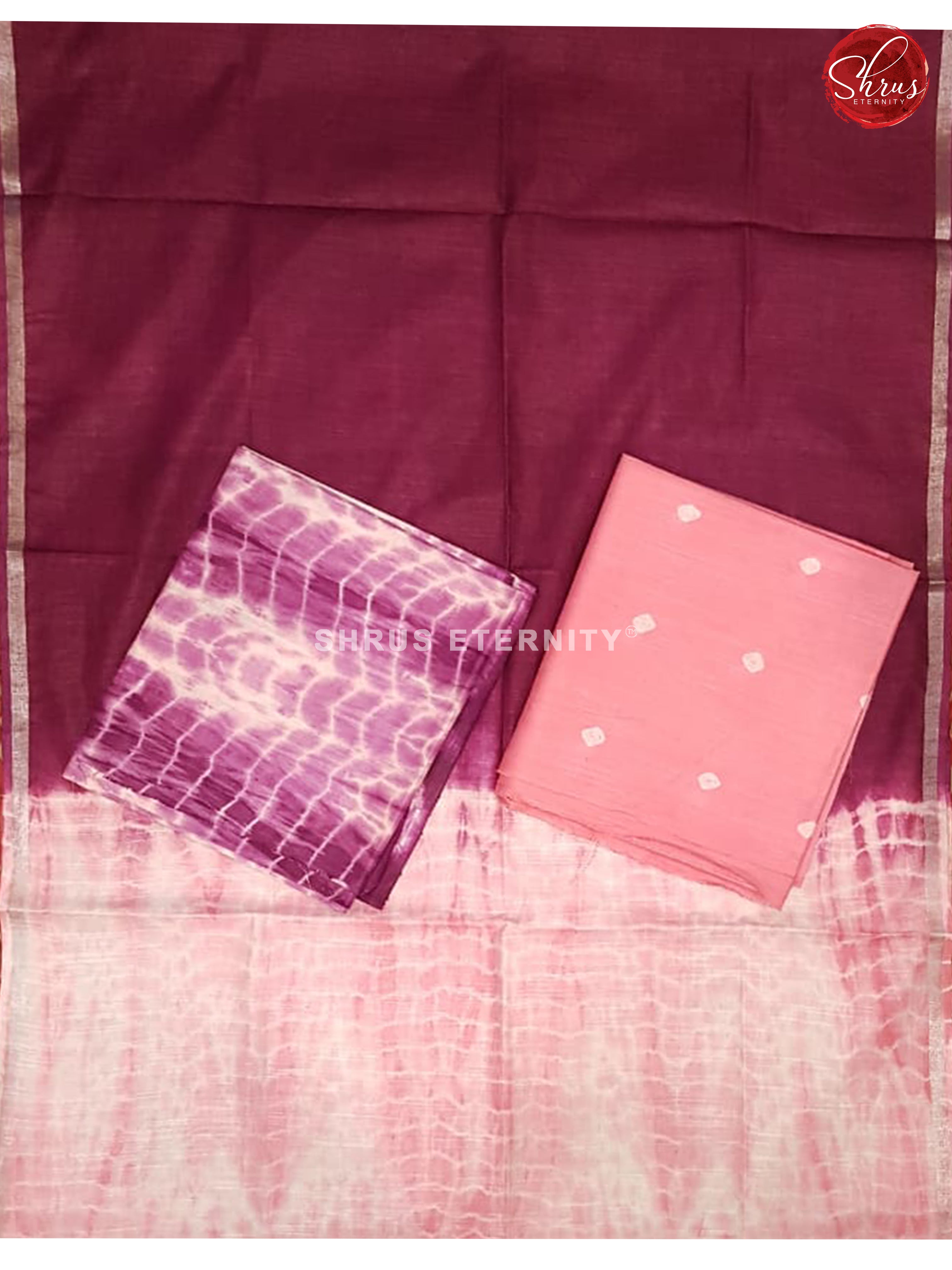 Pink & Purple - Shibori  Salwar Suit - Shop on ShrusEternity.com