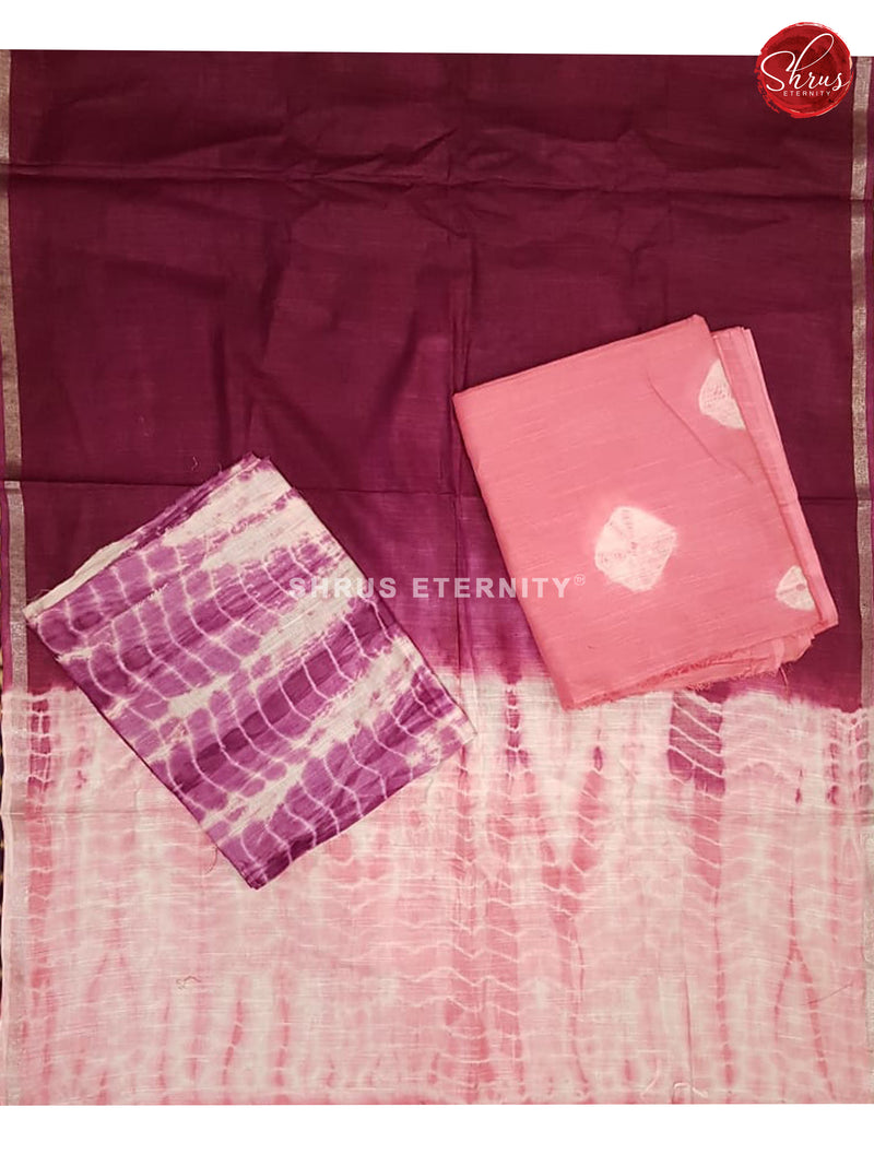 Pink & Purple - Shibori  Salwar Suit - Shop on ShrusEternity.com