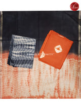 Brick Orange & Steel Grey - Shibori  Salwar Suit - Shop on ShrusEternity.com