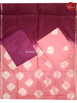 Pink & Dark Purple - Shibori  Salwar Suit - Shop on ShrusEternity.com
