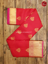 Red & Pink  - Kanchipuram Silk - Shop on ShrusEternity.com