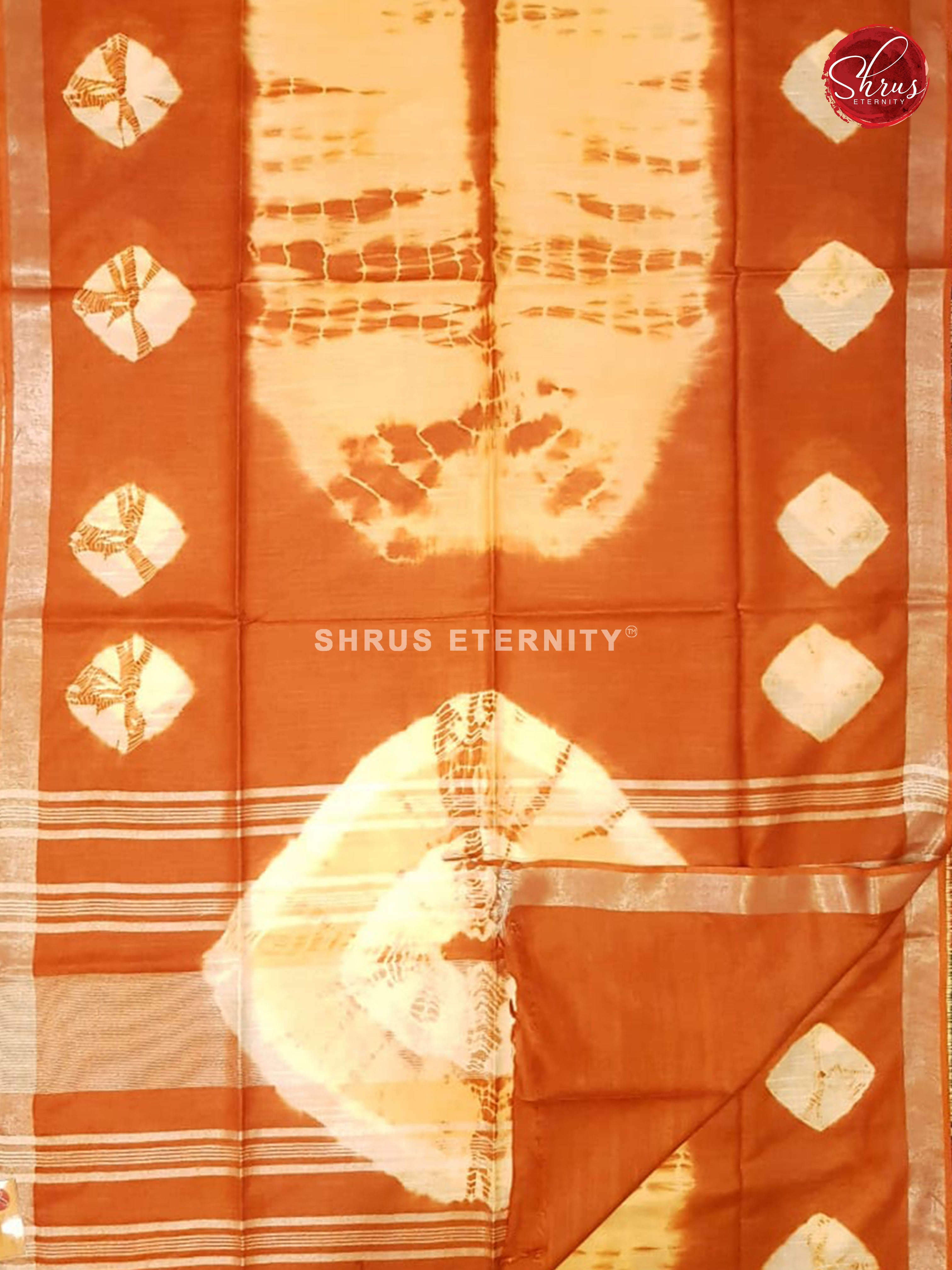 Cream & Brick Orange - Shibori - Shop on ShrusEternity.com