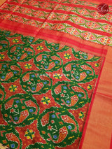 Green & Red - Ikkat Silk - Shop on ShrusEternity.com