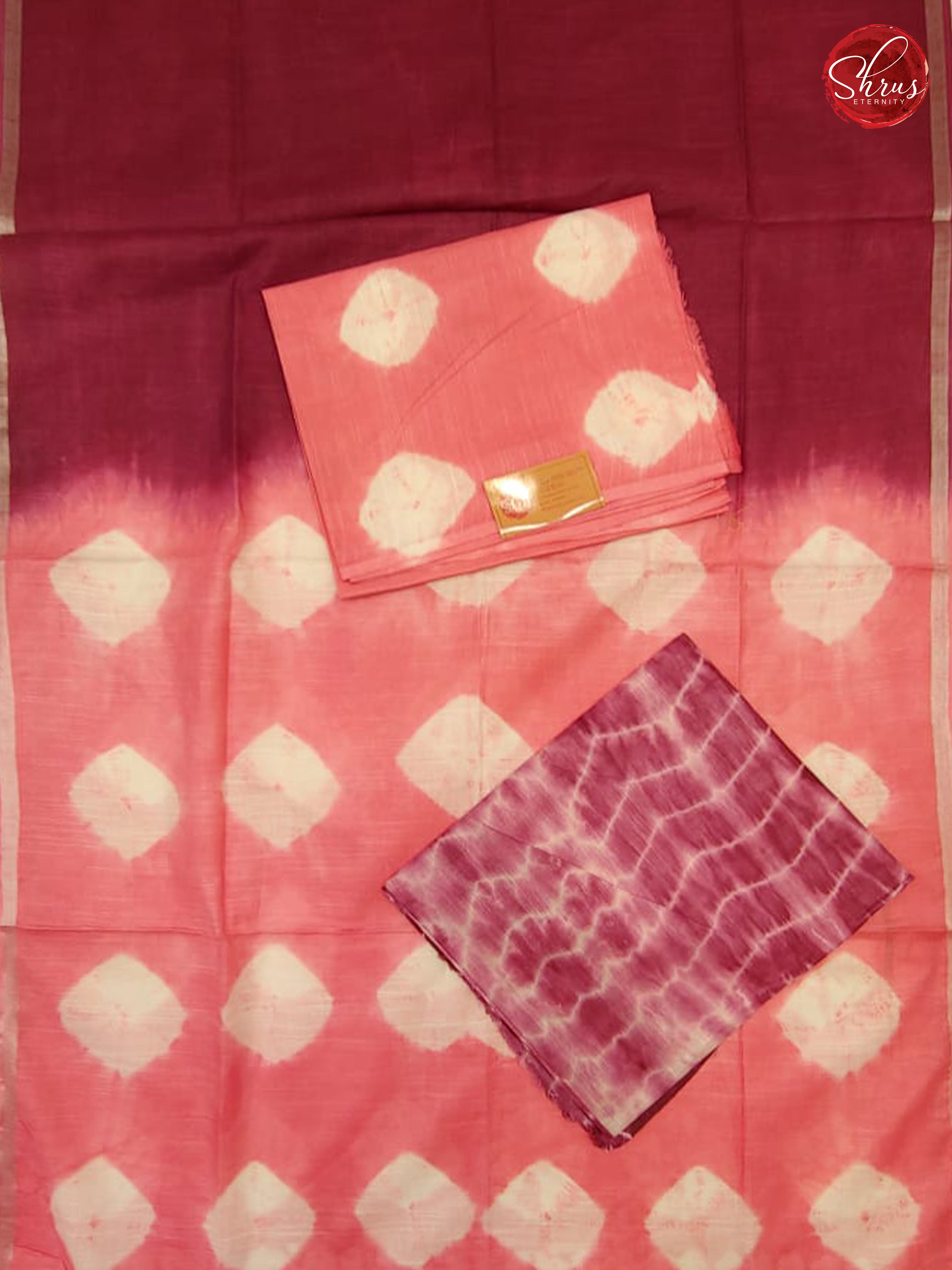 Pink & Purple - Shibori Salwar Suit - Shop on ShrusEternity.com