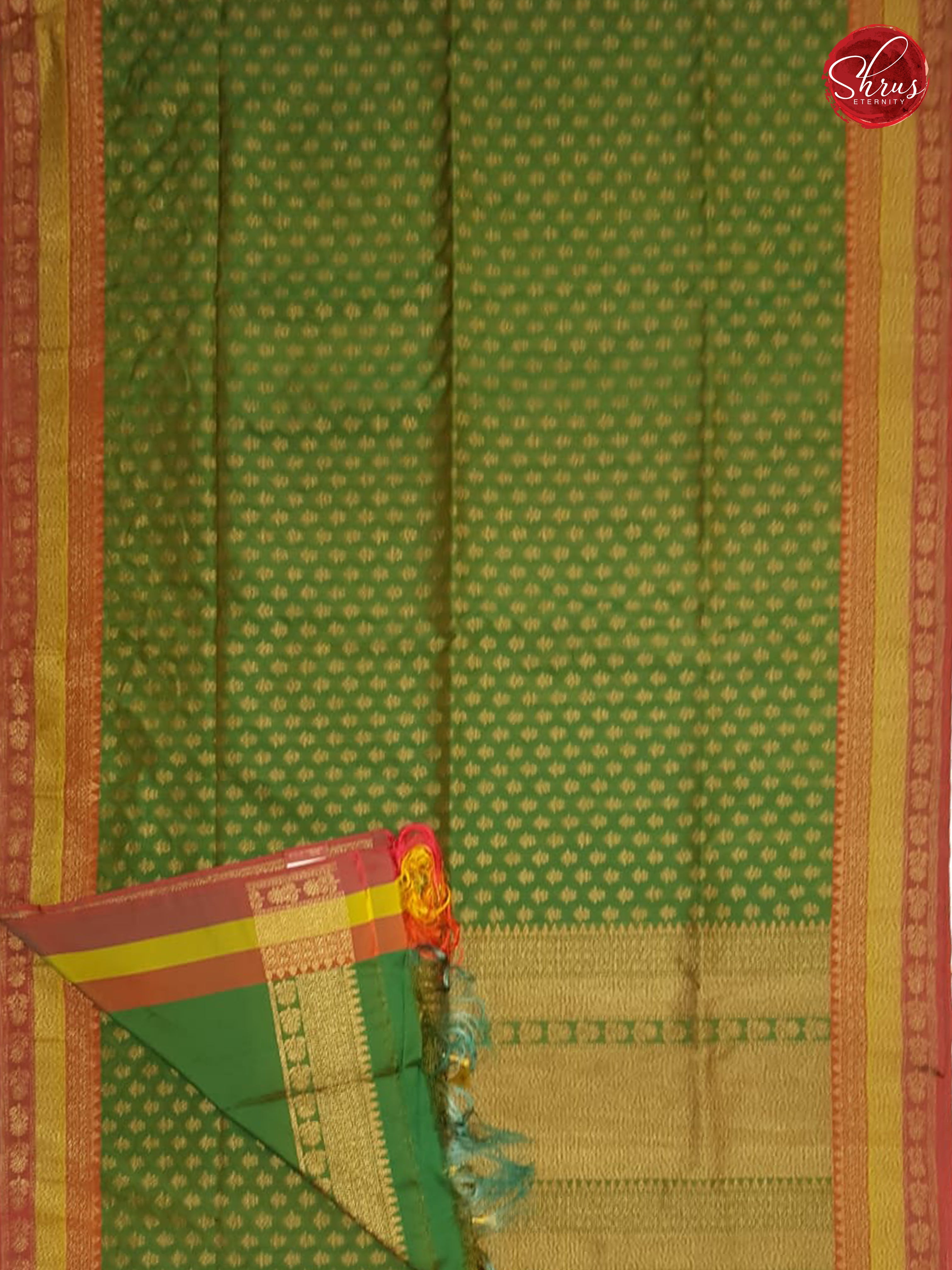 Green & Red - Semi Banarasi - Shop on ShrusEternity.com